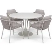 AVH-Collectie Joshua Flair dining tuinset 5-delig latte 120xH75cm