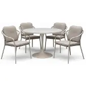 AVH-Collectie Sandora Flair dining tuinset 5-delig latte 120xH75cm