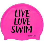 Buddyswim Live Love Swim Silicone Zwembadmuts Roze