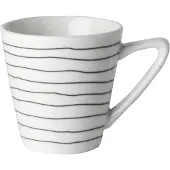 Dutch rose espresso wit streep - set van 4