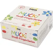 Packlinq Muck Vingerverf, blauw, groen, rood, geel, 4x150 ml/ 1 doos