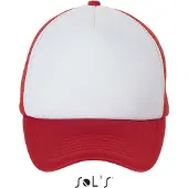 Sols Unisex Bubble Contrastcap (Wit/rood)