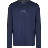 Phil&Co. Pyjama lang ' Unlimited Adventure ' blauw gemêleerd / wit