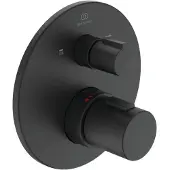 Ideal standard ceratherm afdekset thermostaat met omstel silk black