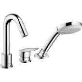Hansgrohe Logis afdekset voor 3-gats badrandcombinatie Chroom