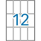 APLI witte etiketten Print & Write ft 34 x 67 mm (b x h), 180 stuks, 12 per blad (1875) - 3 stuks