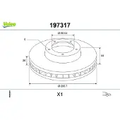 Valeo 197317 Remschijf