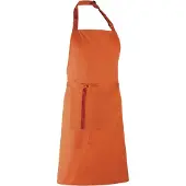 Premier Dames/Dames Kleuren Bipschort Met Zak / Werkkleding (Pakket van 2) (Oranje)