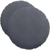 vidaXL Zitkussens 2 st Fluweel Donkergrijs Ø50 x 19 cm