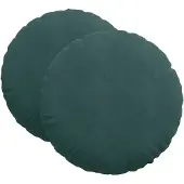 vidaXL Zitkussens 2 st Fluweel Donkergroen Ø60 x 21 cm