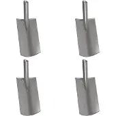vidaXL Schep Hoofd 4 st Zilver 43 x 17 cm Gepoedercoat staal