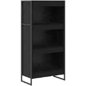 vidaXL Boekenkast 60 x 30 x 121 cm Bewerkt hout Zwart Eiken