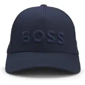 BOSS Pet van katoenen twill met logostiksel