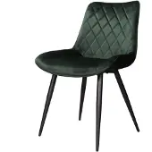 DS4U - Benito 3.0 eetkamerstoel velours - donkergroen