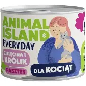 Animal Island Kalfs- & Konijnenvlees – Natvoer voor kittens – 12x185g