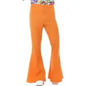 Smiffys Mooie oranje hippie broek Party voor heren