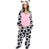 Amscan Koe Onesie Met Capuchon Plush Volwassenen - Maat S