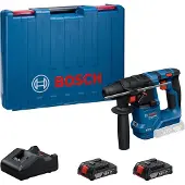Bosch Professional GBH 18V-18 SDS-Plus-Accu-boorhamer 18 V 2 Ah Brushless, Incl. koffer, Incl. lader, Incl. 2 accus