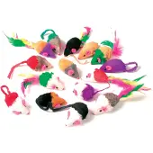Zolux kattenspeelgoed bontmuisjes assorti - 24 st