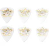 Ibanez B1000SVRWH Steve Vai Signature Grip 1.0mm Plectrum 6-Pack - Wit