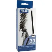 Milan Box 30 Natural Charcoal Sticks (cylindrical Ø 6 8 Mm) Grijs