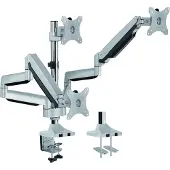 Logilink BP0052 Tafelbeugel voor monitor Aantal monteerbare displays: 3 Display(s) 33,0 cm (13) - 81,3 cm (32) Zilver Kantelbaar, Zwenkbaar