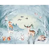 Overig Fotobehang Animal Sleepover - Meerkleurig - 2,80m X 350cm