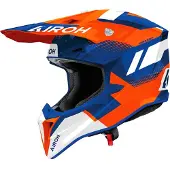 Airoh Wraaap Vision, motorcrosshelm ,Blauw/Neon-Oranje/Wit ,XL