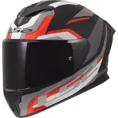 LS2 FF820 Rapid III Hyper, integraalhelm ,Mat Zwart/Grijs/Rood ,M