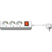 Microconnect Stekkerdoos, 3-weg Schuko stopcontact 3M Wit (3 x, CEE 7/3, 3 m)