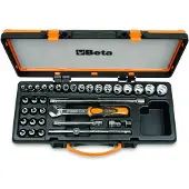 Beta Doppendoos met 17 dopsleutels, 12 schroevendraaier-doppen en 5 toebehoren 910A/C29 - 009100944