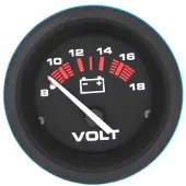 Veethree Amega Voltmeter 8-18v Zilver 52 mm
