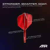 GOAT Air Red Clear NO6 - Dart Flights