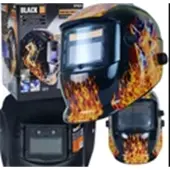 Black Automatische Lashelm Flame