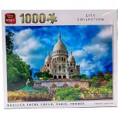 King - Legpuzzel Volwassenen - Basilica Sacre Coeur Parijs Frankrijk - City Collection - 1000 Stukjes (68 x 49 cm)