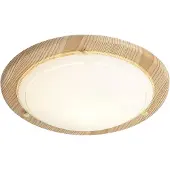 QAZQA Klassieke plafondlamp naturel met wit glas - Mesiac