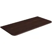 Saniclass Terra Topblad - 100x46x2cm - afgeronde hoeken - kastanje (walnoot)