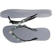 Uzurii | Teenslippers | Dames | Zilver | Maat 35/36
