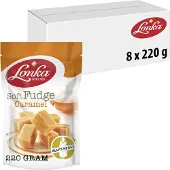 Lonka Fudge Caramel - snoep - rijke karamelsmaak - 8x220g
