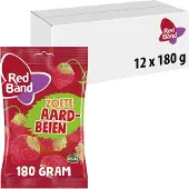 Red Band Aardbeien gesuikerde snoep - zoete fruitsmaak - 12x180g