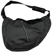 BABOO Leren Hondendraagzak - Luxe Hondentas - Ergonomische Draagzak Hond - Handgemaakt - Zwart - Maat M = tot 7,5 kg