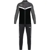 Jako Trainingspak 'Iconic' donkergrijs / zwart / wit