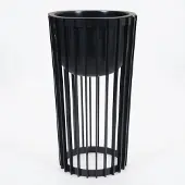 Vita bloempot Standy 2 zwart incl. standaard