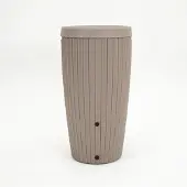 Vita Regenton Mika taupe 240L + Kraan met Gardena koppeling + Plantenbak