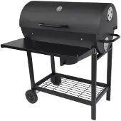 Fieldmann Houtskoolbarbecue met Deksel en Wielen FZG 1007 Zwart