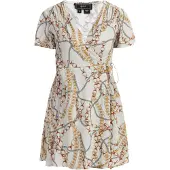 Faina Jurk gemengde kleuren / wit