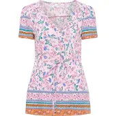 Usha Blouse blauw / groen / oranje / rosa