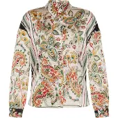 Usha Blouse lichtbeige / groen / abrikoos / roestrood