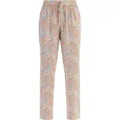 Usha Broek lichtblauw / geel / perzik / wit