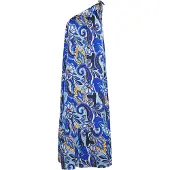 IZIA Zomerjurk royal blue/koningsblauw / lichtblauw / goudgeel / offwhite